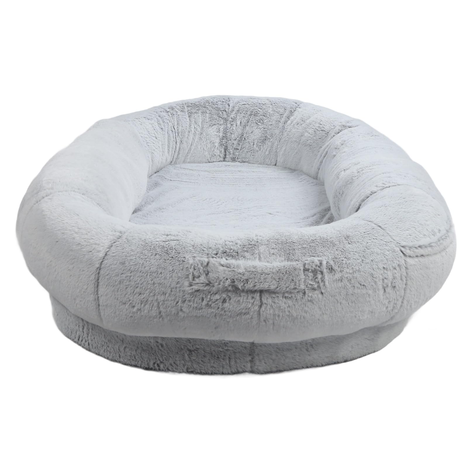 Cuccia per Cani Umani, Spaziosa Cuccia Ergonomica Extra Large per Cani in Memory Foam, Divano Ortopedico per con Fodera Lavabile Rimovibile, Tasca Portaoggetti e Fondo Antiscivolo per