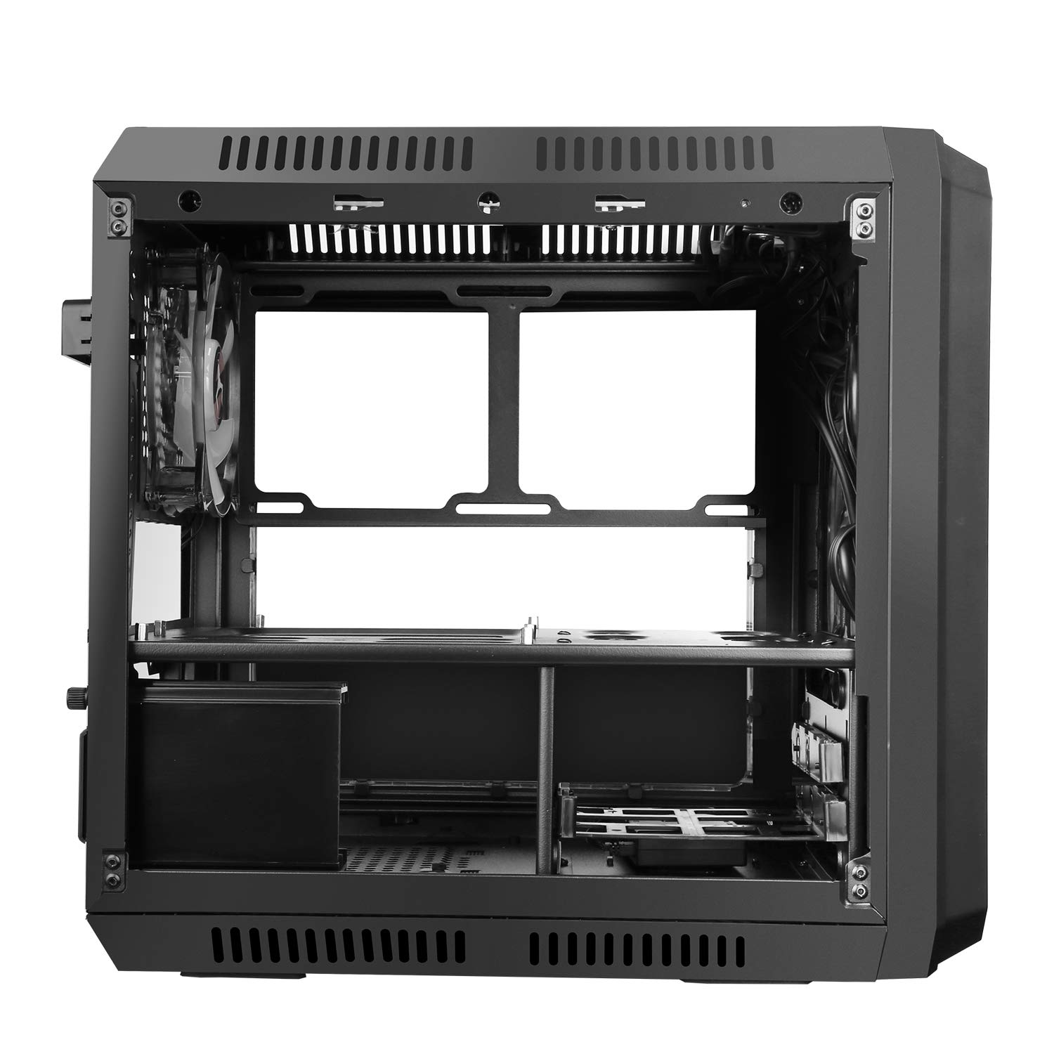 Itek Case QBO 8 EVO - Micro ATX, USB3, 200+120mm ARGB Fan, Card Reader, 3X Trasp Window