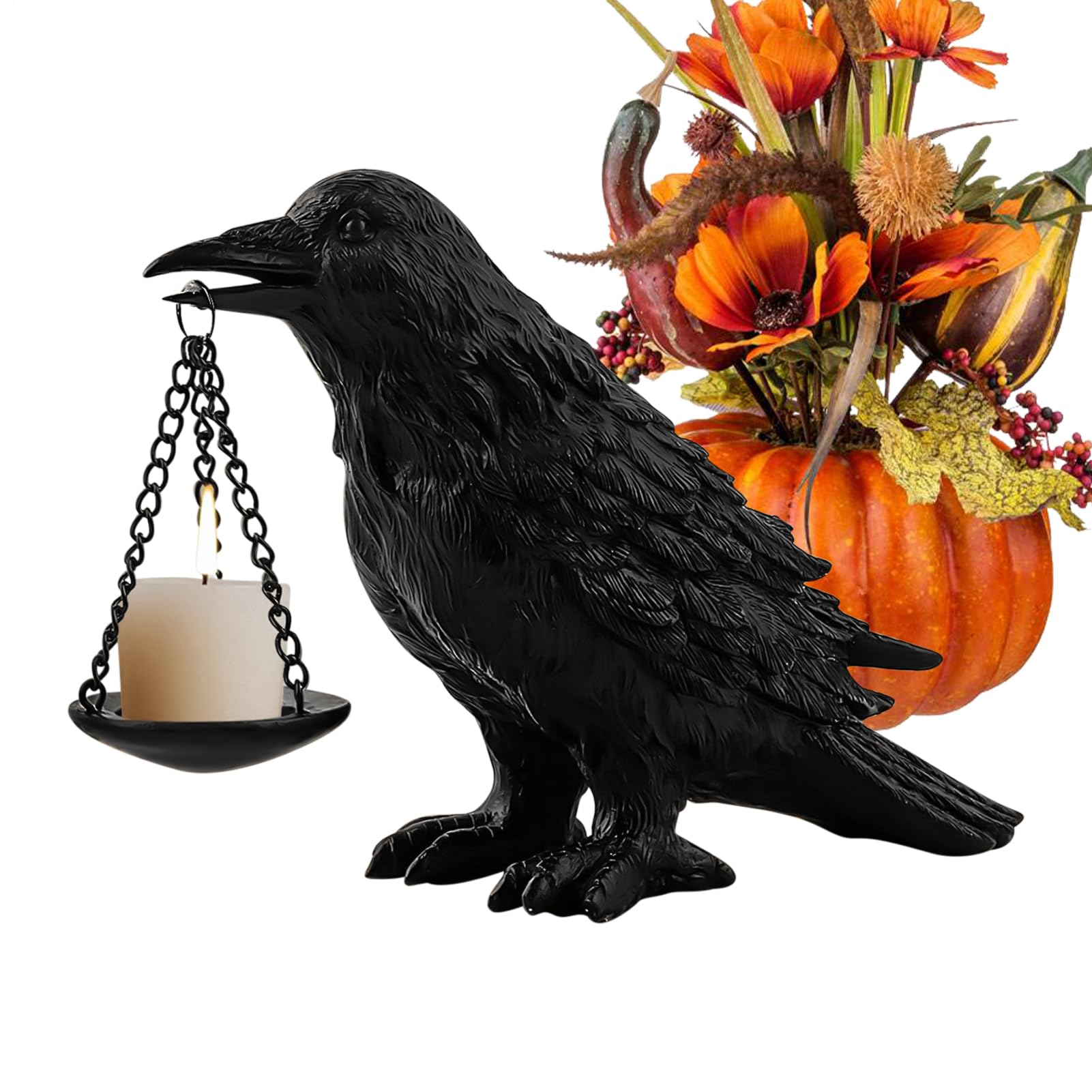 Podstawki Do Świec Halloween na Świece z Dekoracjami Imitującymi Kruka