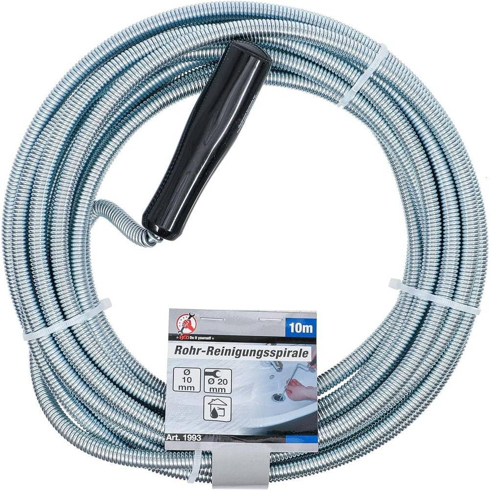 Furet de Plombier 10 m - Acier, Flexible et Résistant - Débouchage Efficace des Canalisations, Pro - D-Work
