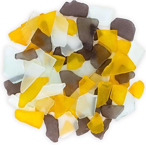 Miniatura 9 de Sukh 15 OZ de vidrio de mar esmerilado - Rellenos de jarrón de vidrio de mar para manualidades, vidrio de playa en grandes piezas para la playa