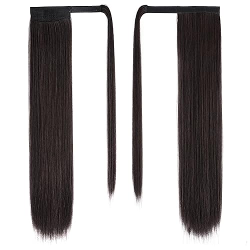 Miniatura 186 de BARSDAR Short Straight Ponytail Extension - 14 Inch Drawstring Black Ponytail Hair Extensions for Women - Synthetic Fake Pony Tails Hairpieces Clip