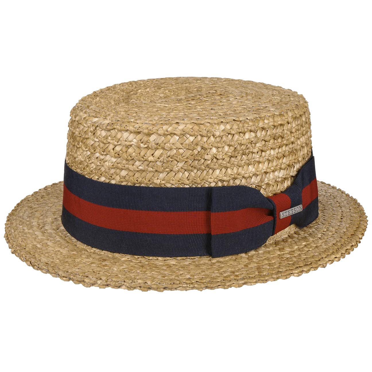Stetson Sombrero de Paja Trigo Boater Mujer/Hombre - Verano Sol con Banda Grosgrain Primavera/Verano
