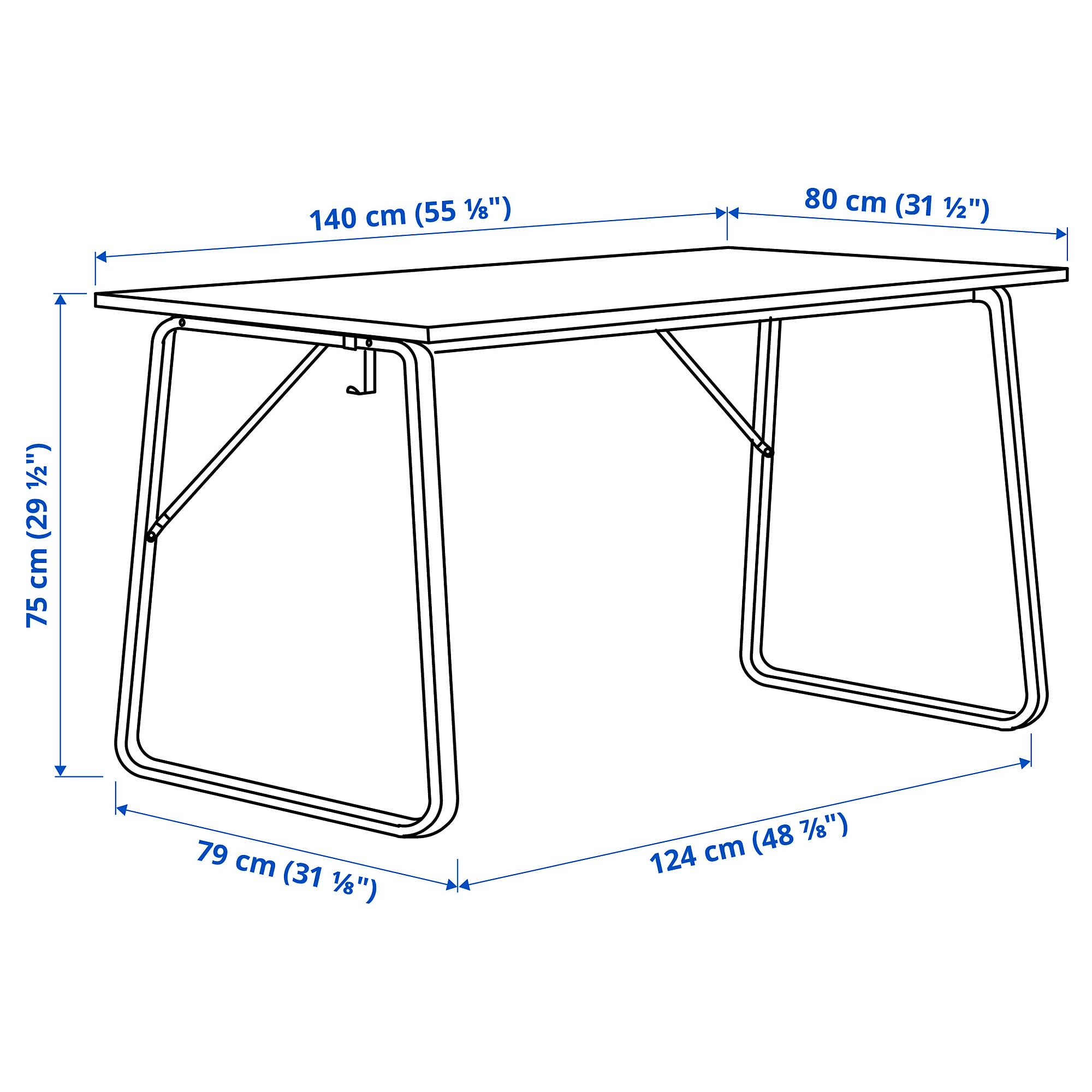 IKEA Bureau de jeu HUVUDSPELARE - 140 x 80 cm - Beige