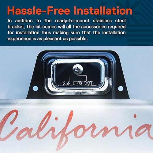 Miniatura 3 de OLS, luces LED para la placa patente de remolques con soporte con certificación SAEDOT impermeable resistente. Luces para números de placas patentes