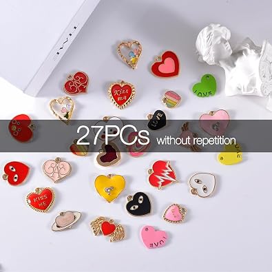 Bulk Gold Enamel Charms for Jewelry Making, Colorful Metal Charms Pendant for Bracelet Necklace and Crafting