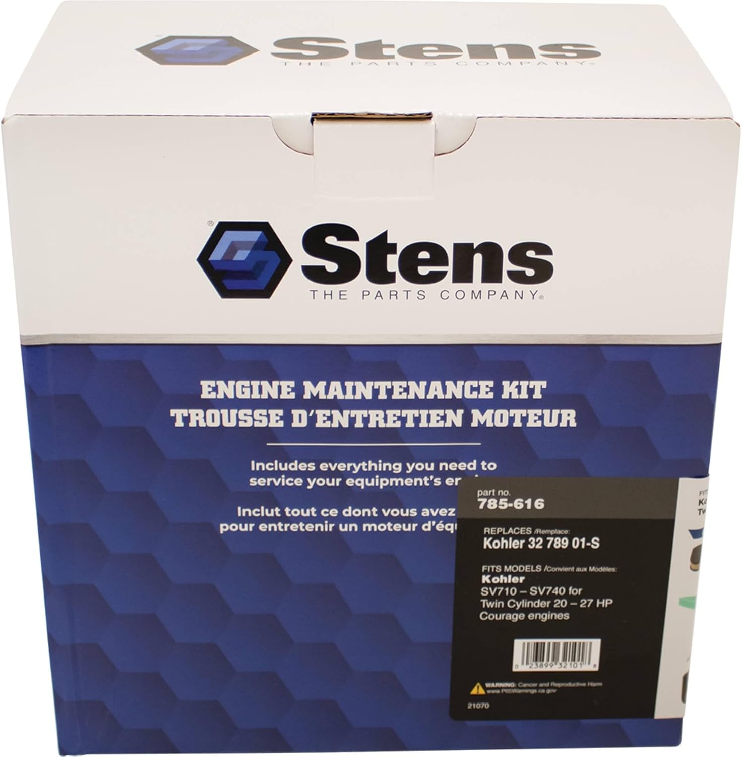 Stens Engine Maintenance Kit 785-616 Compatible with Kohler SV710-SV740, for twin cylinder 20-27 HP Courage engines 21542700, 21542800, 32 789 01-S, 705058
