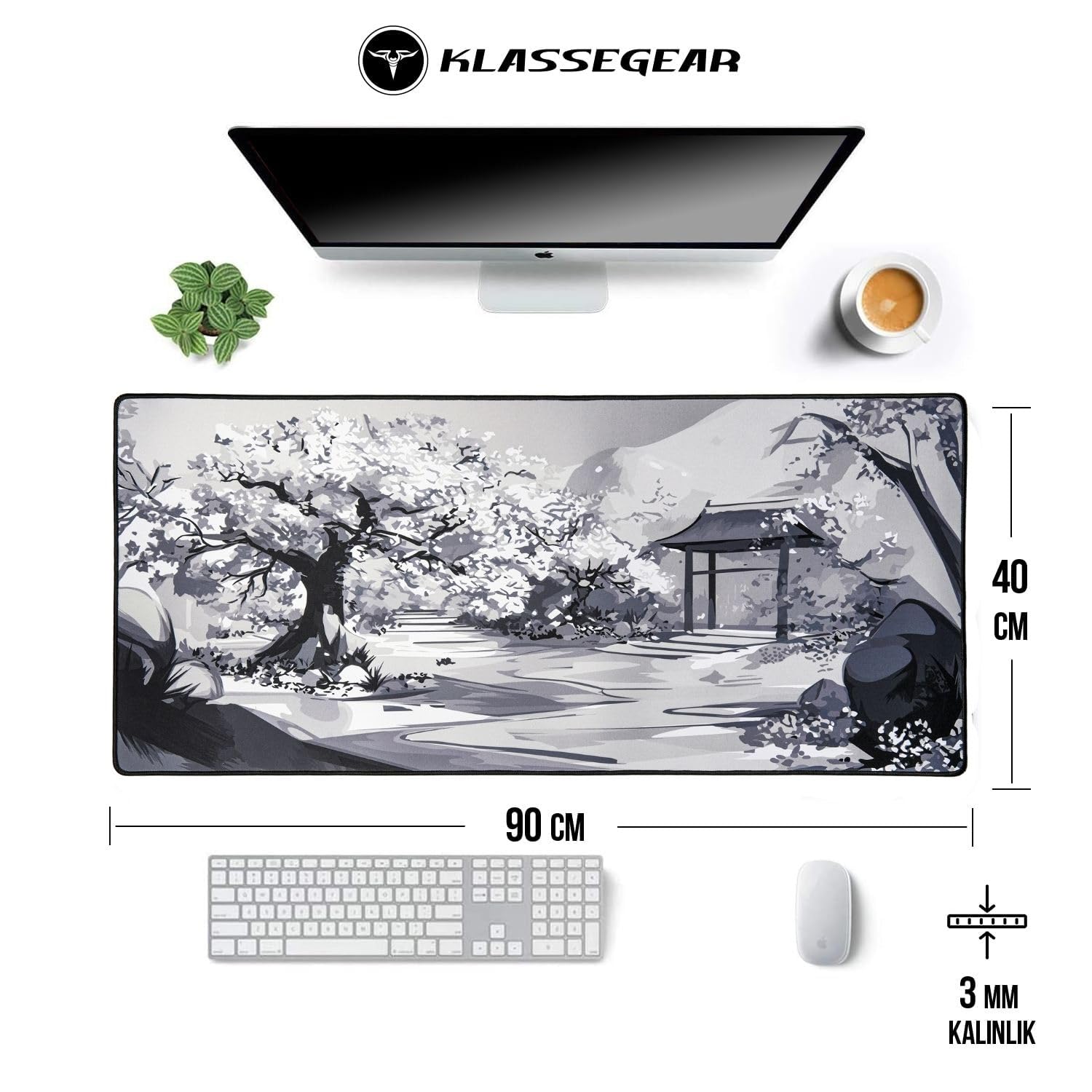 Klasse Pro - 10 Farklı Model Dikişli Kenar 90x40 cm Oyuncu Gaming