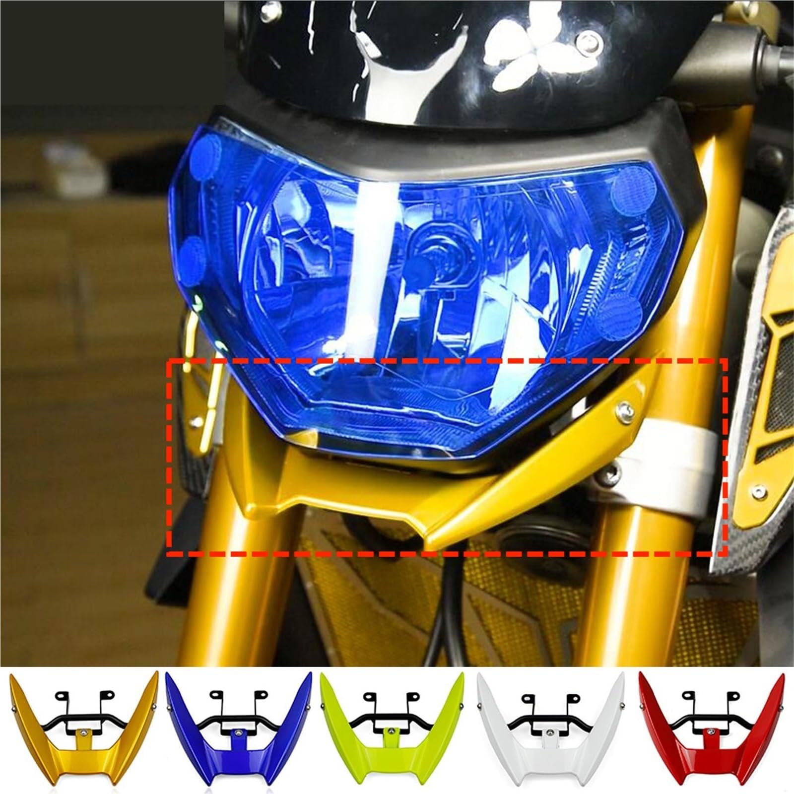 Front Bumper Splitter dachowy Pasuje do Yamaha MT09 FZ09 2014-2016, przedniego górnego owiewki reflektora, uchwytu mocującego spojlera