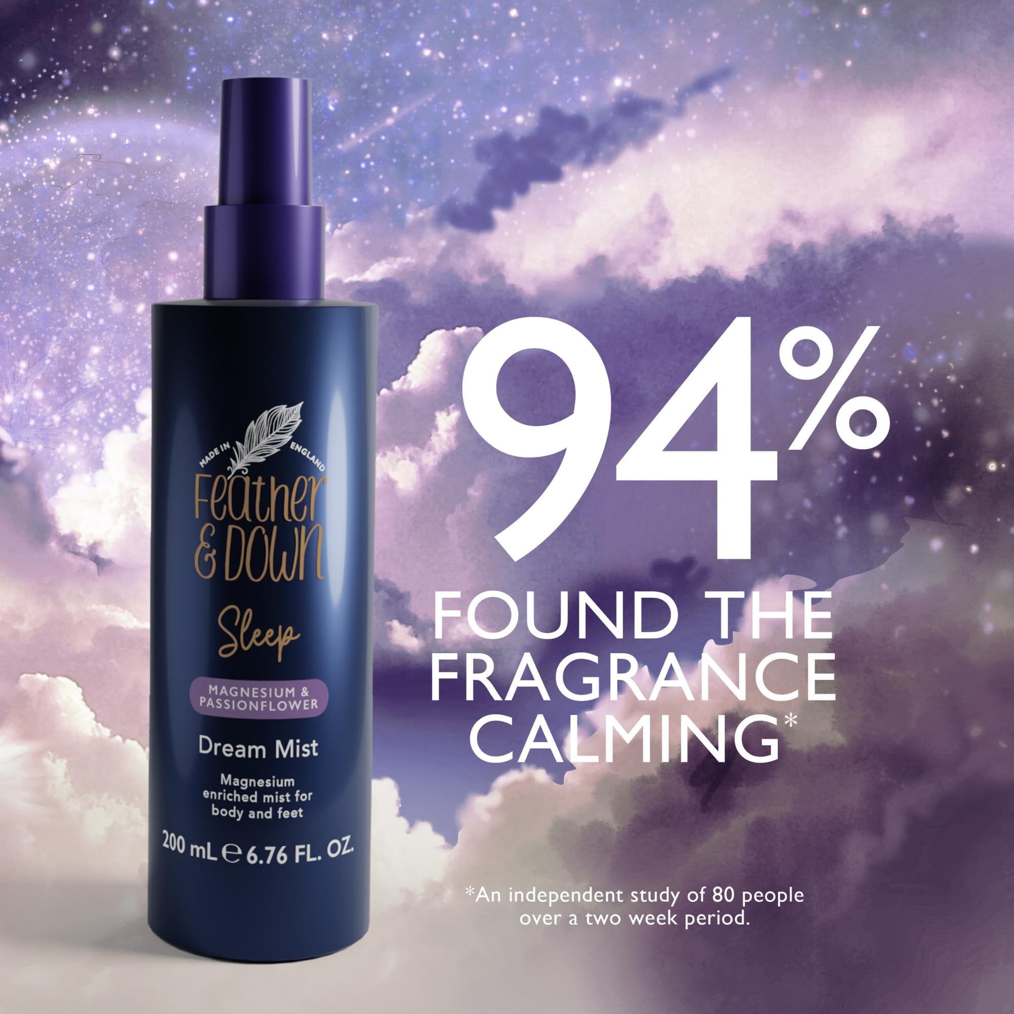 Feather & Down Magnesium and Passionflower Dream Mist (200ml) - Calming Sleep Aid, Soothing Body & Foot Mist Enriched with 5% Magnesium and Passionflower Extract, Relaxation Aromatherapy - 3