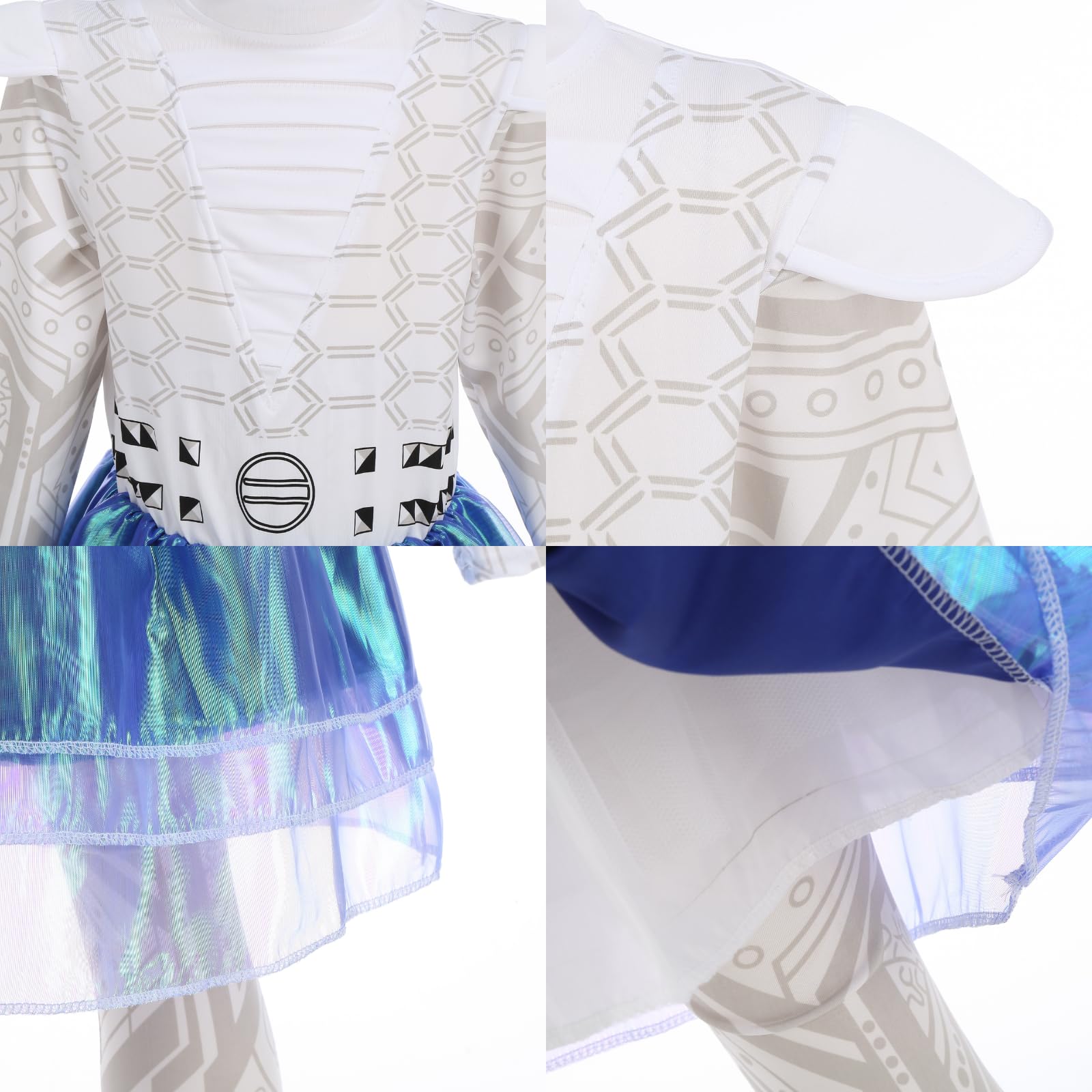 maxToonrain Kids Alien Costume Set for Girls Alien Dress with Backpack, Sunglasses, Headband - Image 4