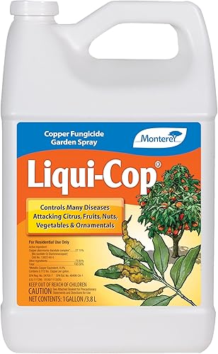 Monterey Liqui-Cop - Spray fungicida de cobre para jardín para cítricos y árboles frutales y de frutos secos - 1 galón