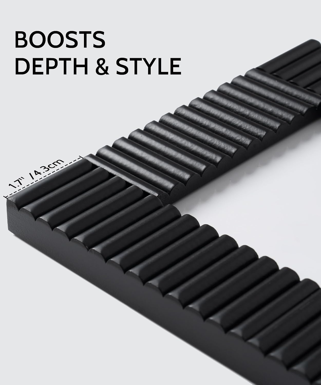 SUMGAR 5x7 Black Picture Frame Wood Photo Frame Modern Classic Living Room Office Decor Tabletop Wall Hanging Display Artwork Painting Gift for Family Friends Birthday Graduation Wedding - Image 2