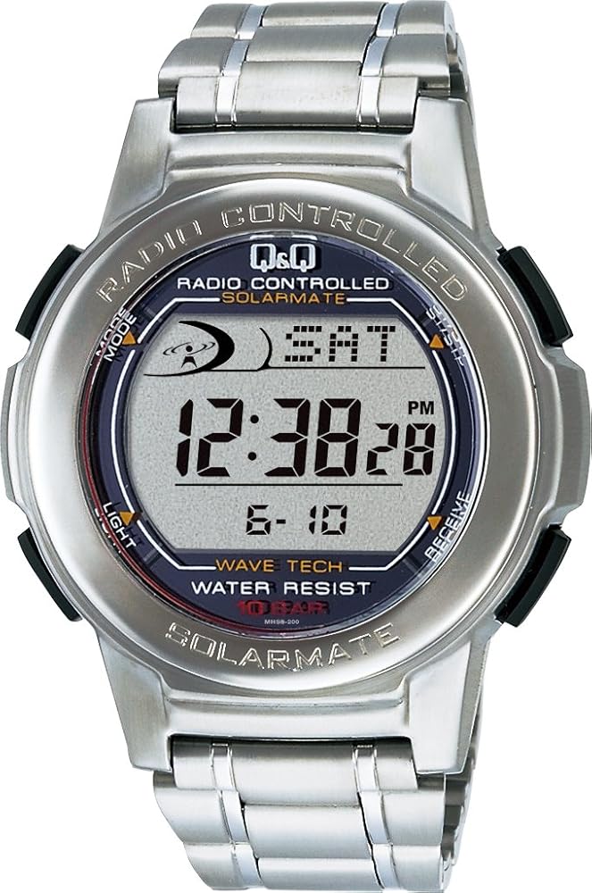 Citizen Q&Q MHS5-200 Men's Digital Wristwatch, Radio, Solar