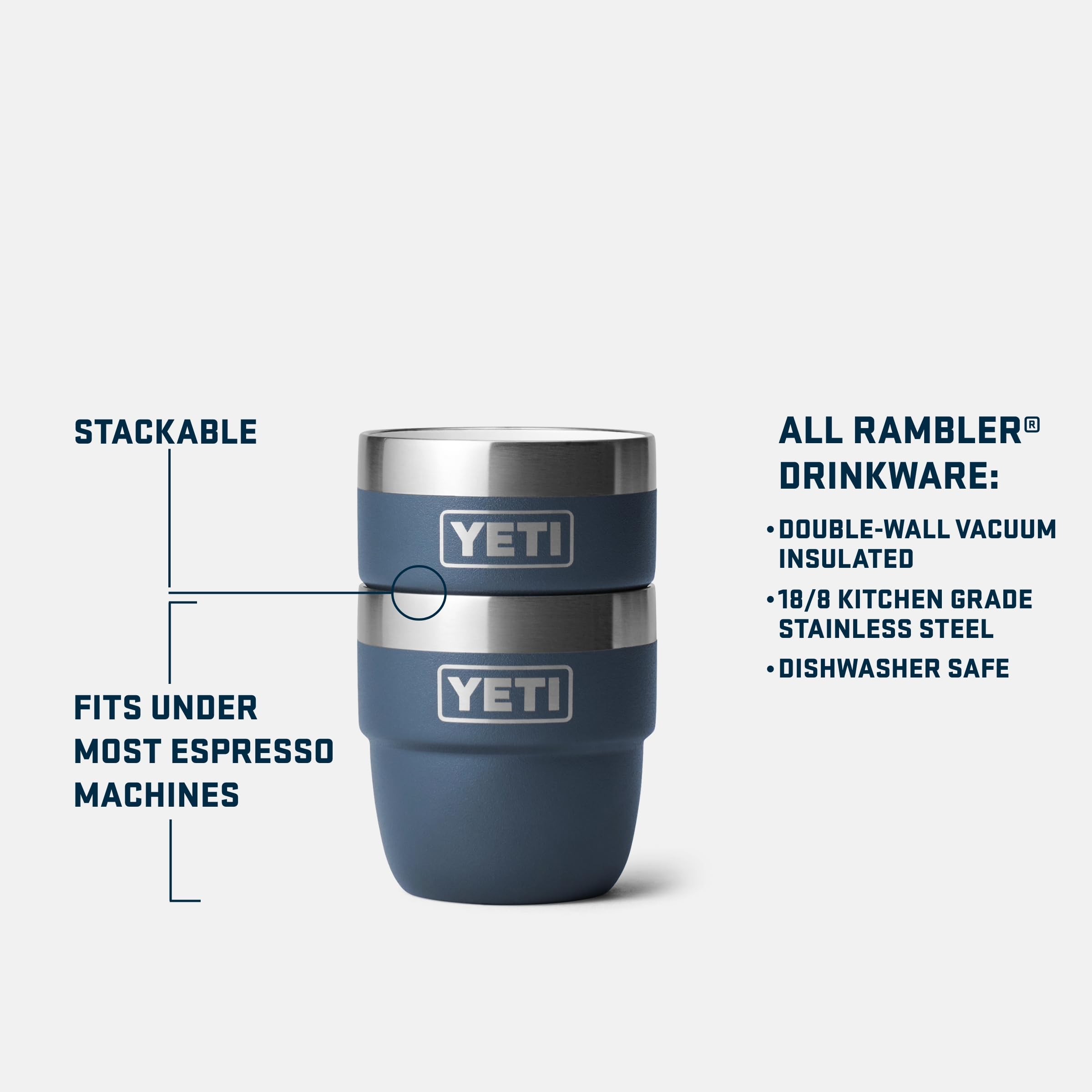 YETI Rambler Espresso Cup, Vacuum Insulated Stainless Steel Stackable Cup, Ultramarine Violet, 2 Pack 4 oz (118 ml) - Image 3