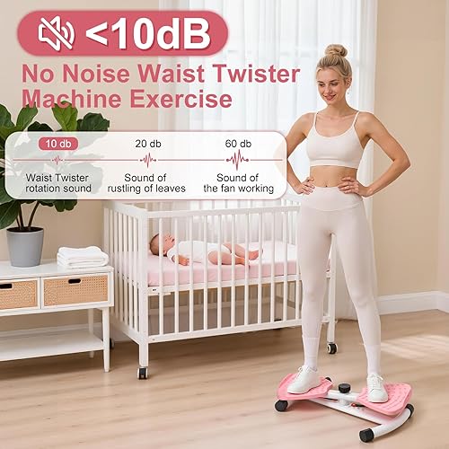 Miniatura 3 de Máquina para hacer ejercicio de cintura, máquina de abdominales ajustable, herramienta de fitness, sin ruido, para mujeres y hombres, equipo de