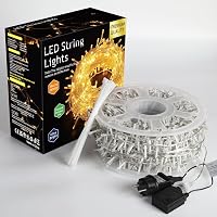 Elegear Kültéri-Beltéri Fényfüzér 100m - 1000 LED Meleg Fehér Karácsonyi Világítás 8 Üzemmóddal - IP44 Vízálló Dekoráció Esküvőre, Kertbe, P 9
