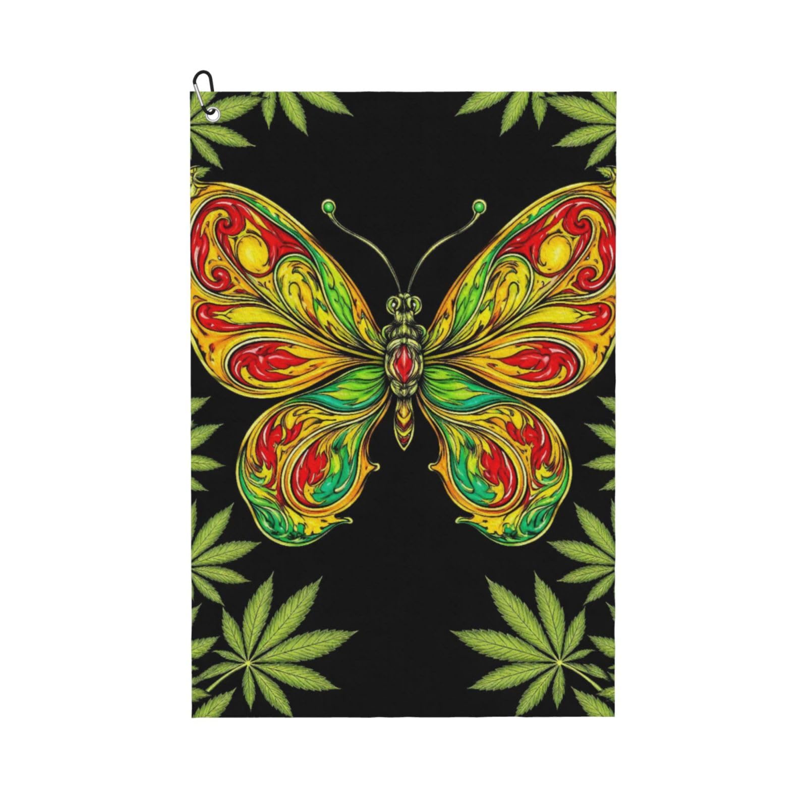 BSDFGSDD Butterfly Weed Leaf Art Golf Towel 24 x 16 inches