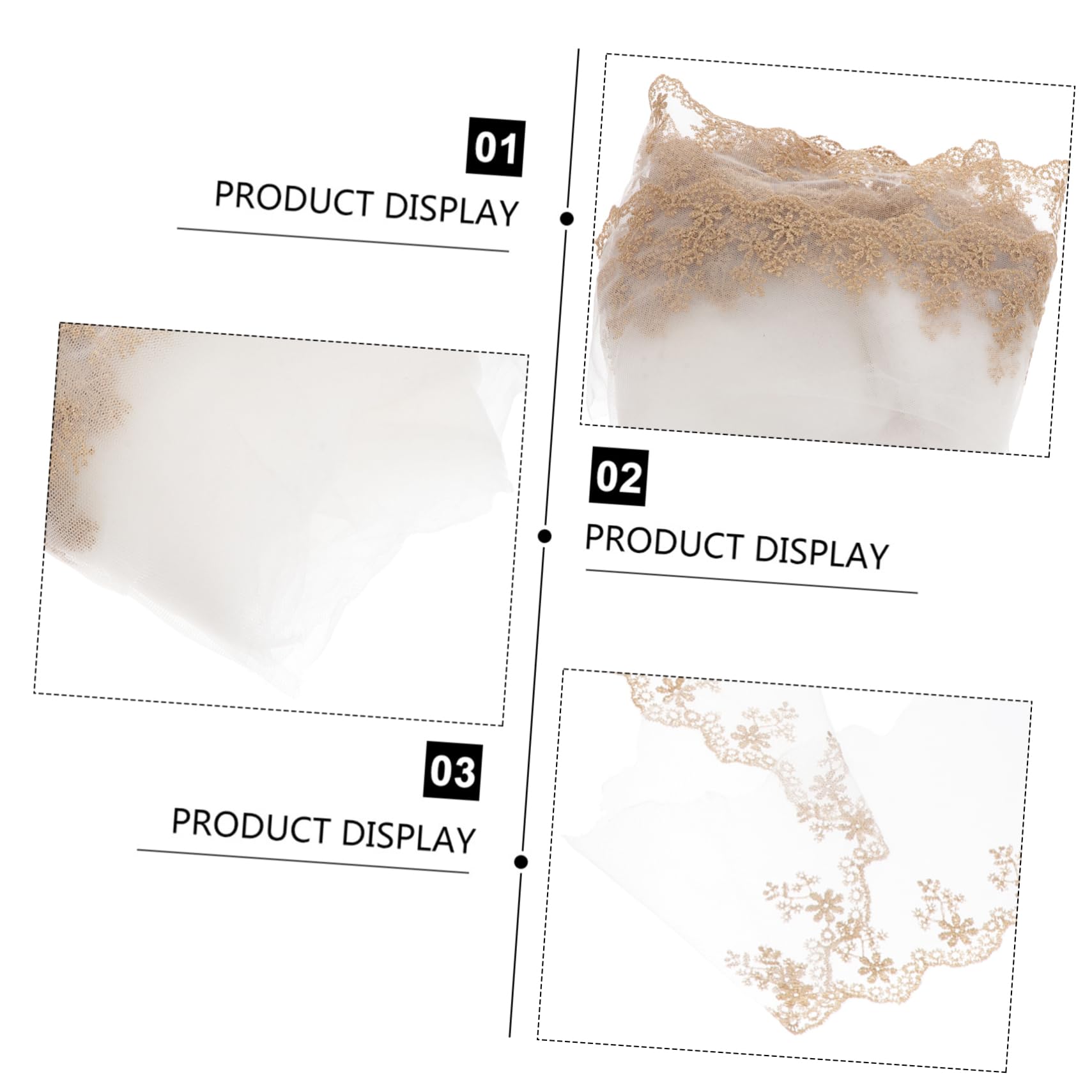 DOITOOL 2 Piezas Cinta de Encaje Dorado de Yards para Costura Decorativa Material de Manualidades para Ropa Lolita y Proyectos de Decoración