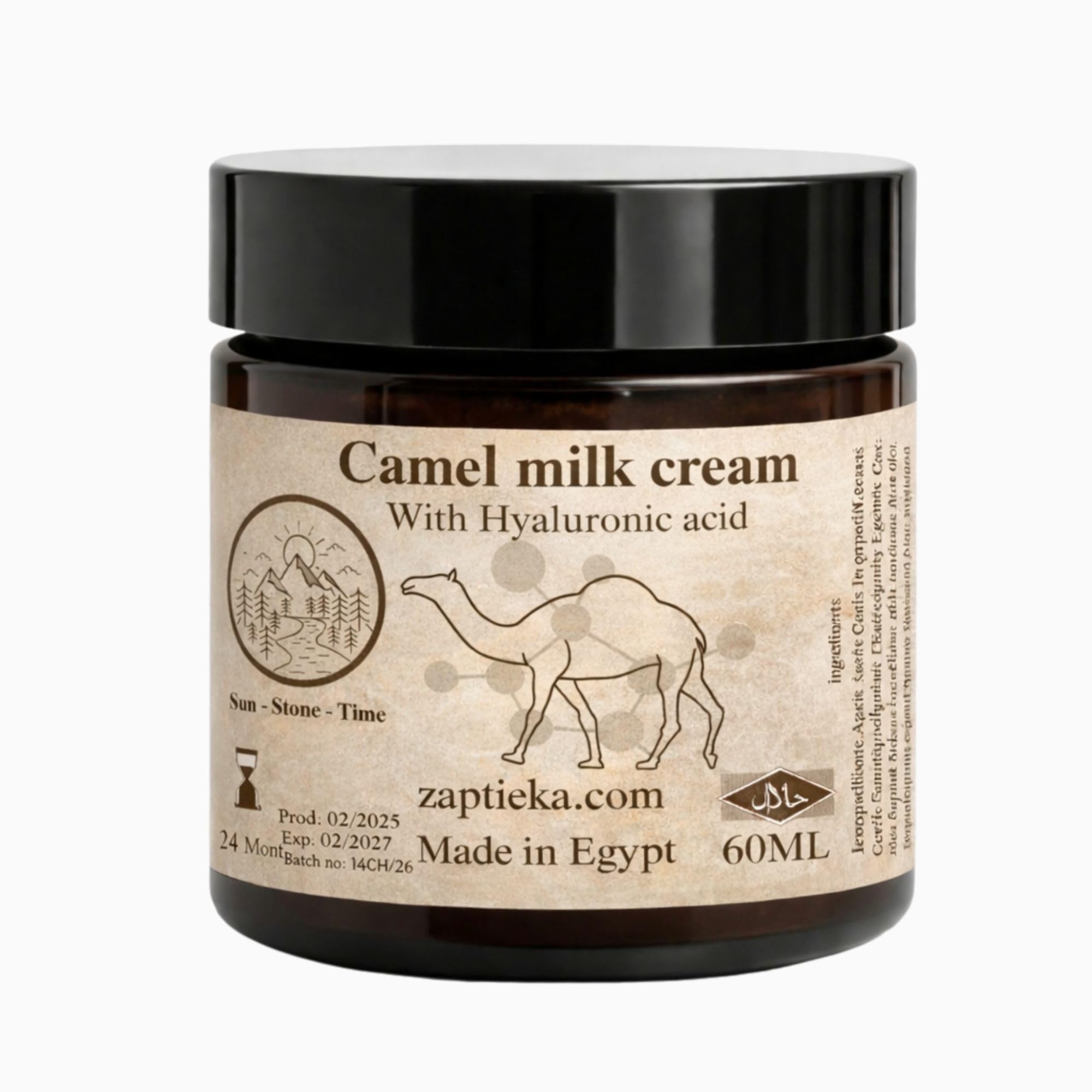 Camel Milk Cream z kwasem hialuronowym, nawilżający krem do twarzy, ciała i rąk, odżywczy i zapobiegający wysuszeniu, pielęgnacja skóry na dzień i noc, 60 ml