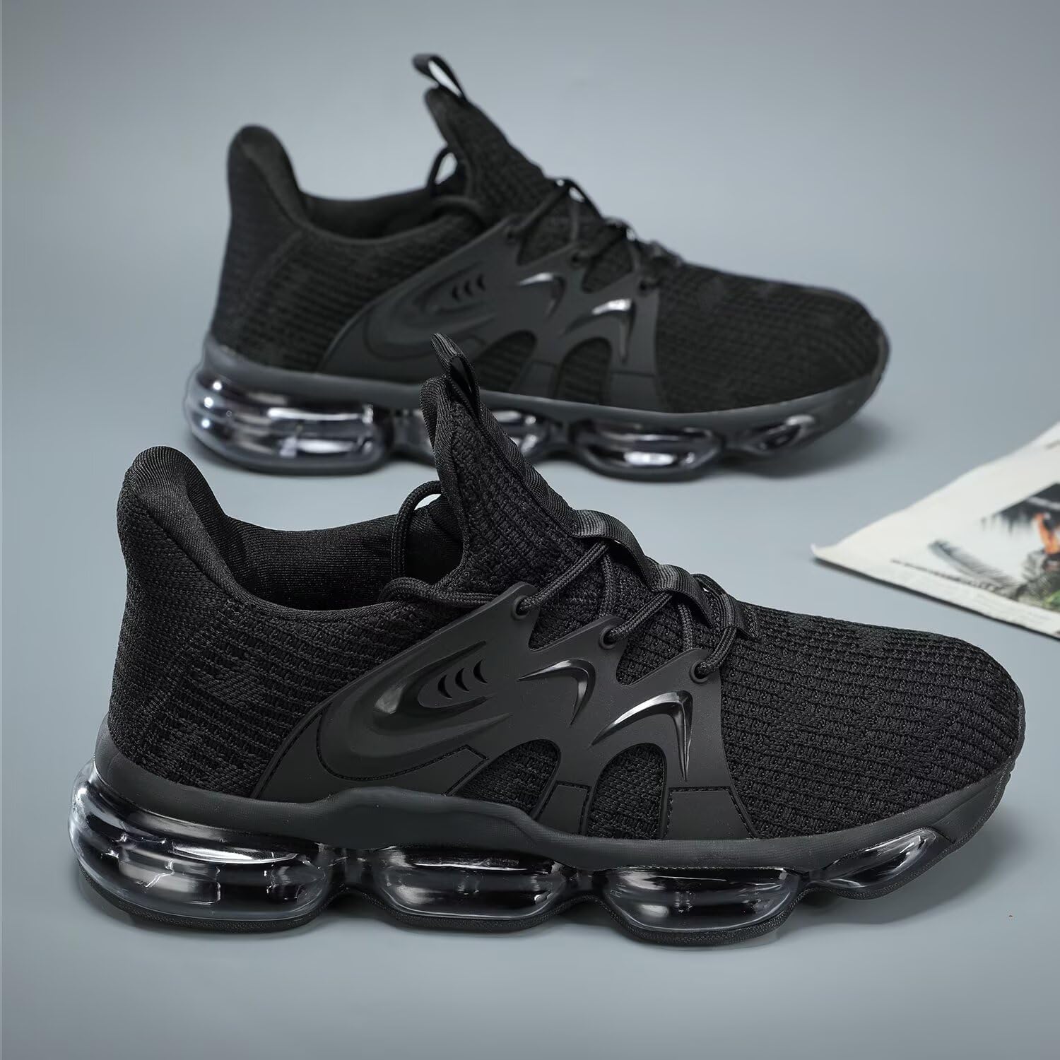 Wrezatro Mens Running Shoes Breathable Walking Tennis Casual Non Slip Comfort Work Fashion Basketball Sneakers Trainers
