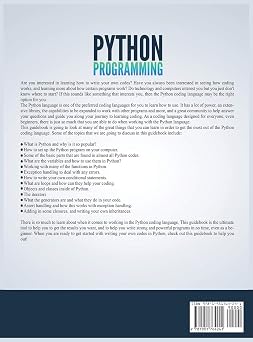 Python Programming: A Pragmatic Approach To Programming Python for Total Beginners