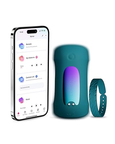 LOVENSE Gush 2 Automatic Male Masturbator Stroker, Vibrating & Oscillating Penis Massager Cock Ring with Endurance Training App Remote Control Vibrator Adult Sex Toys & Games, with Adjustable Buckles