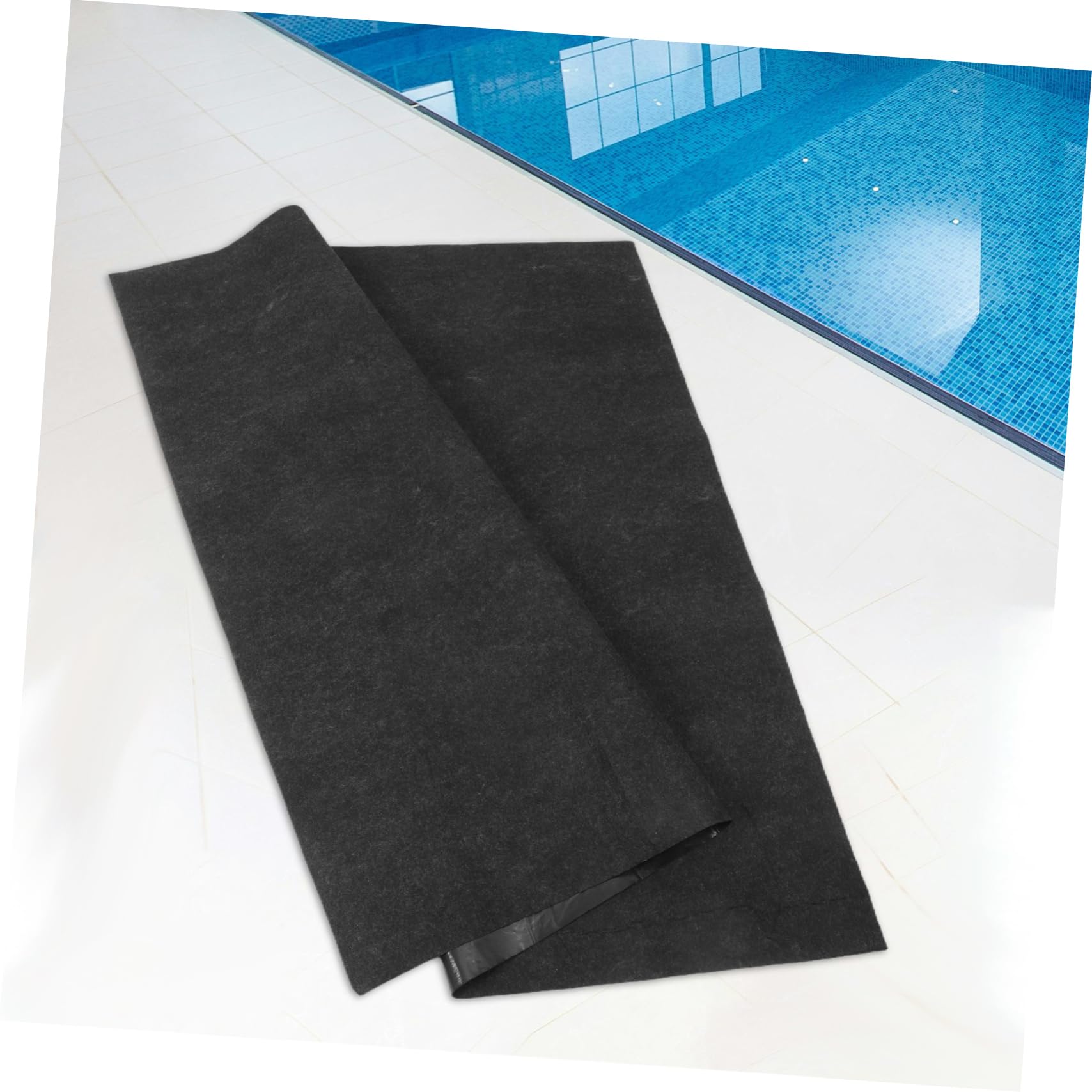 Tapis de Spa Extérieur Noir 1 PC en Feutre et PE pour Sol