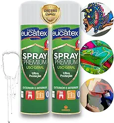 2 Tinta Spray P/Pintar Moveis Metal Plastico Mdf Eucatex (BRANCO FOSCO)