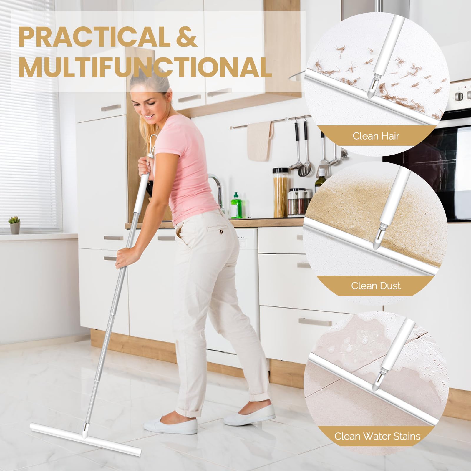 Tergivetro Per Doccia Retrattile - 120 Cm, Lama In Silicione, Senza Aloni, Per Vetri E Specchi - Foto 10