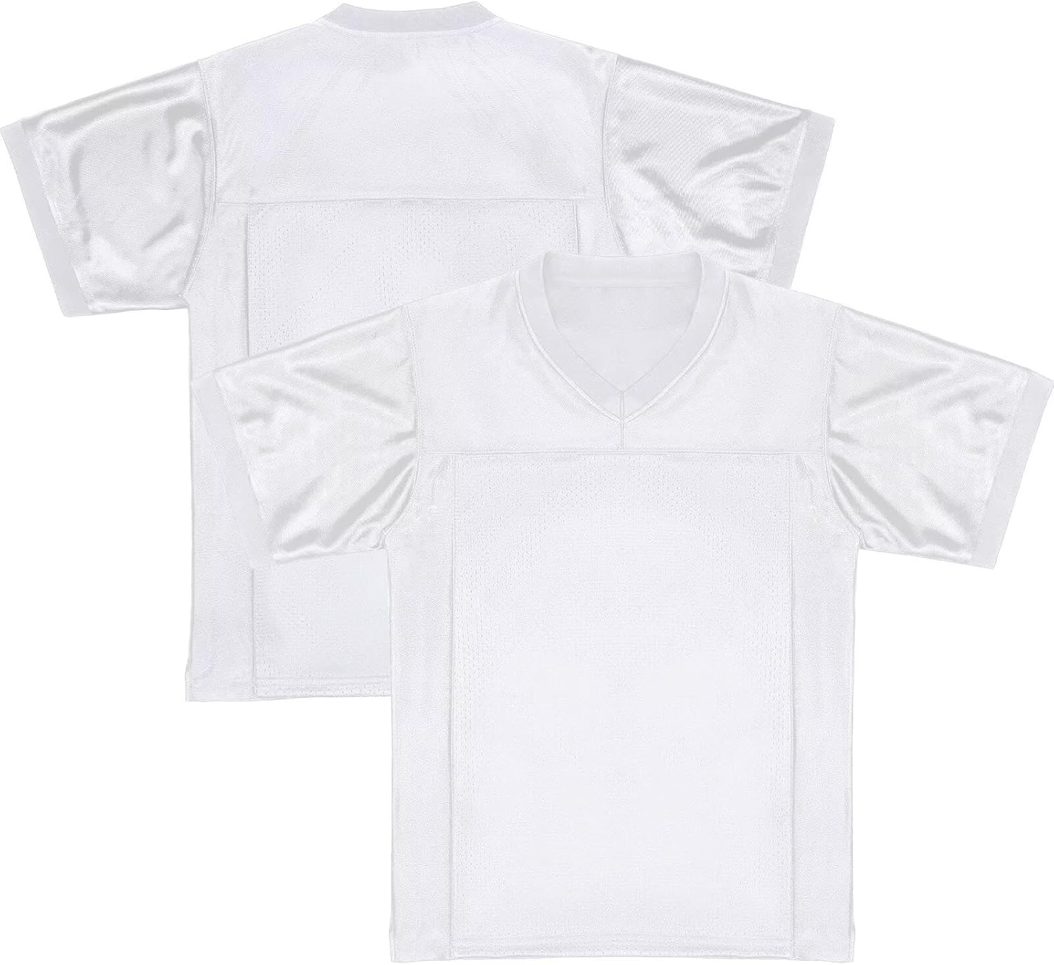 Youth Blank Football Jersey,Kid's Mesh Plain Football Shirt 90s Hip Hop Retro Dry-Fit Soccer Sports Tee for Party