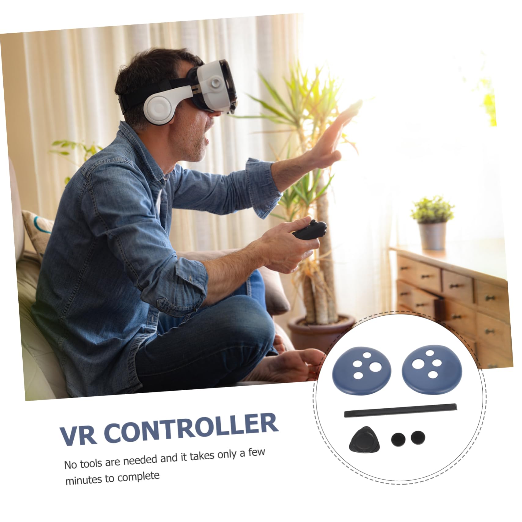 Uonlytech 3sets Cover Protettiva Per Controller Vr Sostituzione Facile Design Accessorio Anti- Compatibile Con Controller Vr Installazione