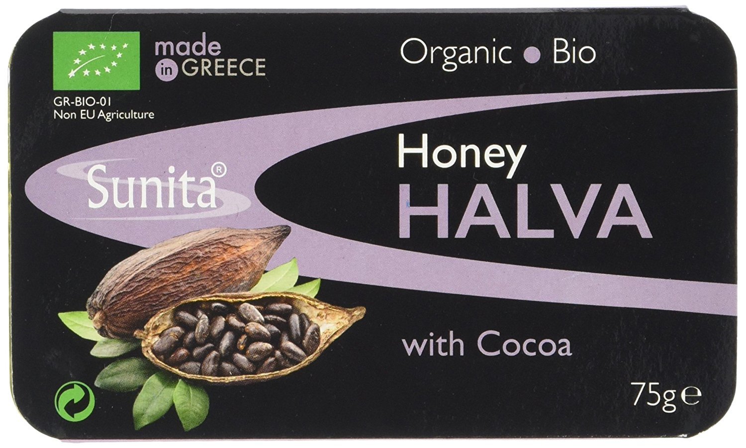 Sunita Organic Dark Chocolate Halva 75 g (Pack of 6)
