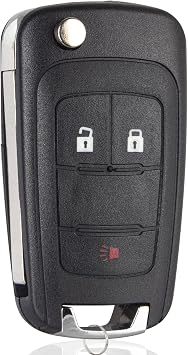 Car Key Fob Replacement for 2010-2017 Chevy Equinox/ Chevrolet Sonic/ GMC Terrain OHT01060512 Flip Keyless Entry Remote Set of 1