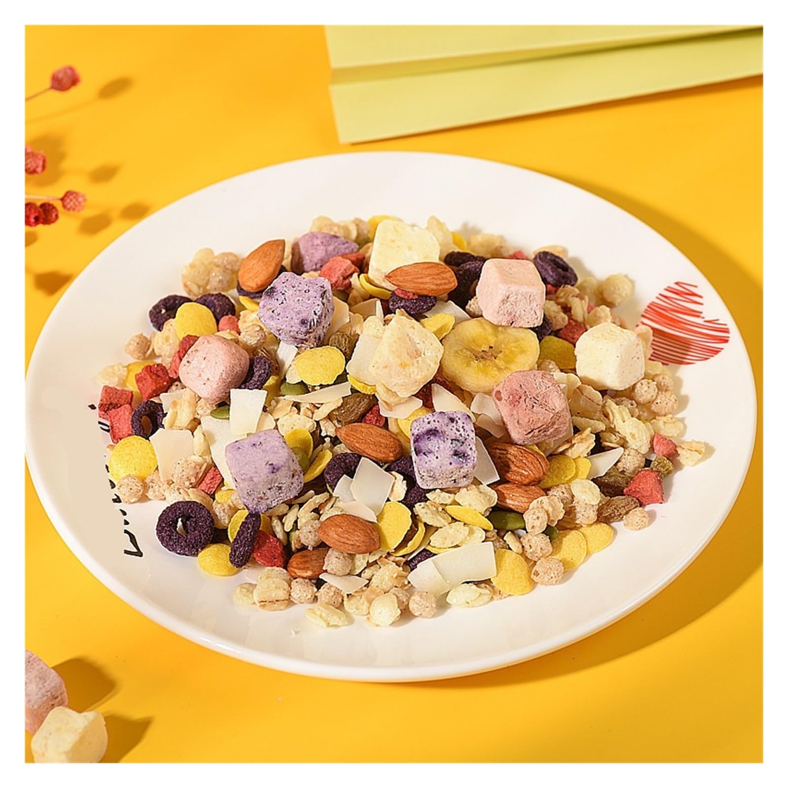 Patatas fritas de cereales mixtos 400g, frutos secos, frutas, avena, avena instantánea, snack seco o instantáneo(3pcs)