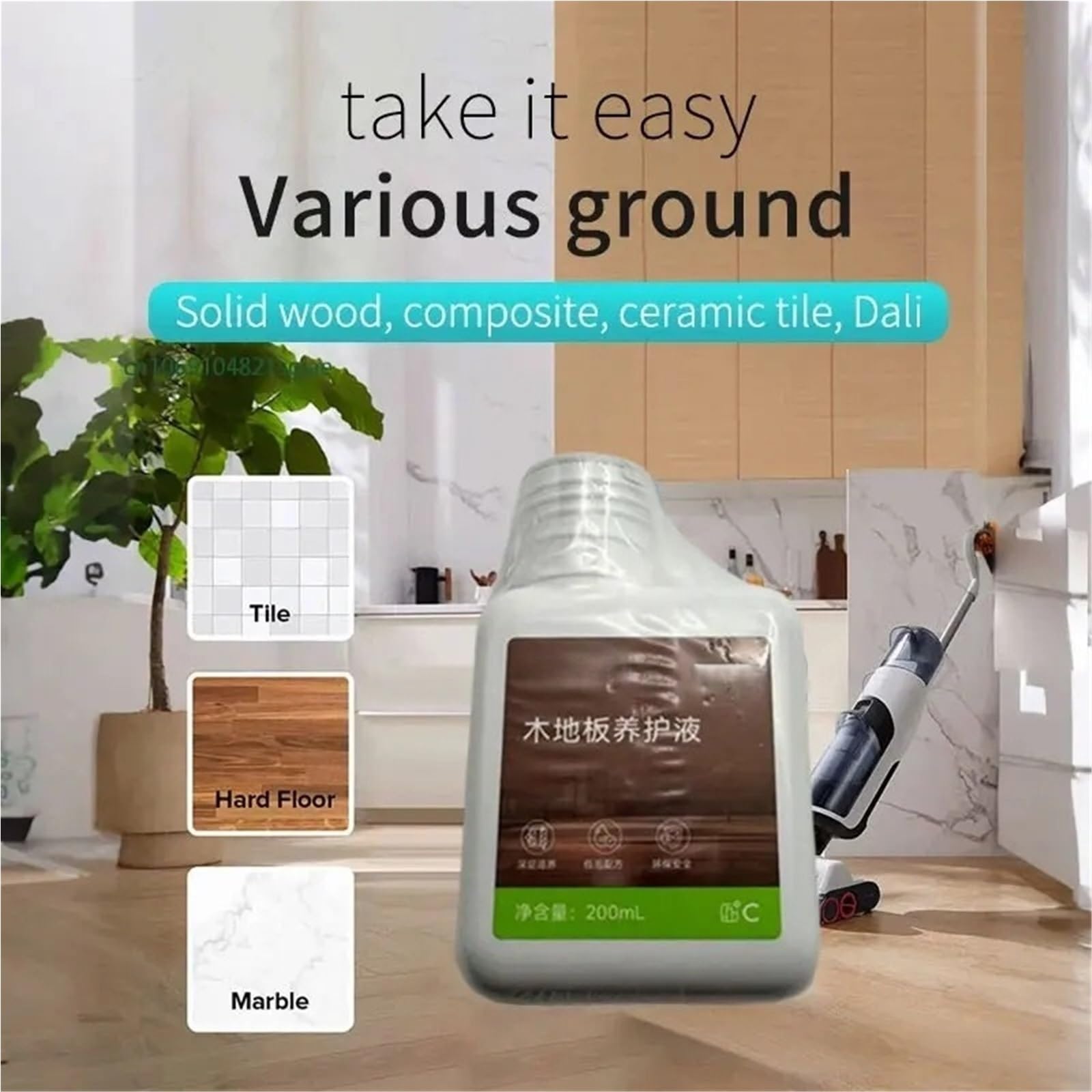 Paquete de 5 soluciones limpiadoras para suelos de madera noble - Compatible con Dreame, mopas robóticas | para suelos de madera