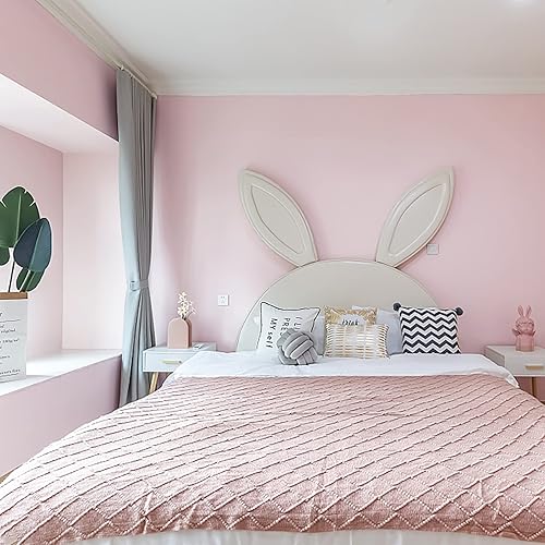 Vista 42 de HeloHo Papel tapiz de color azul claro sólido de 118 x 15.7 pulgadas, papel de pared con textura mate, autoadhesivo, extraíble, impermeable