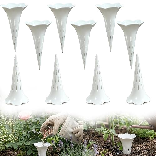 3-in-1 Deep Root Watering Spikes, Plant Aerator & Fertilizer Funnel,