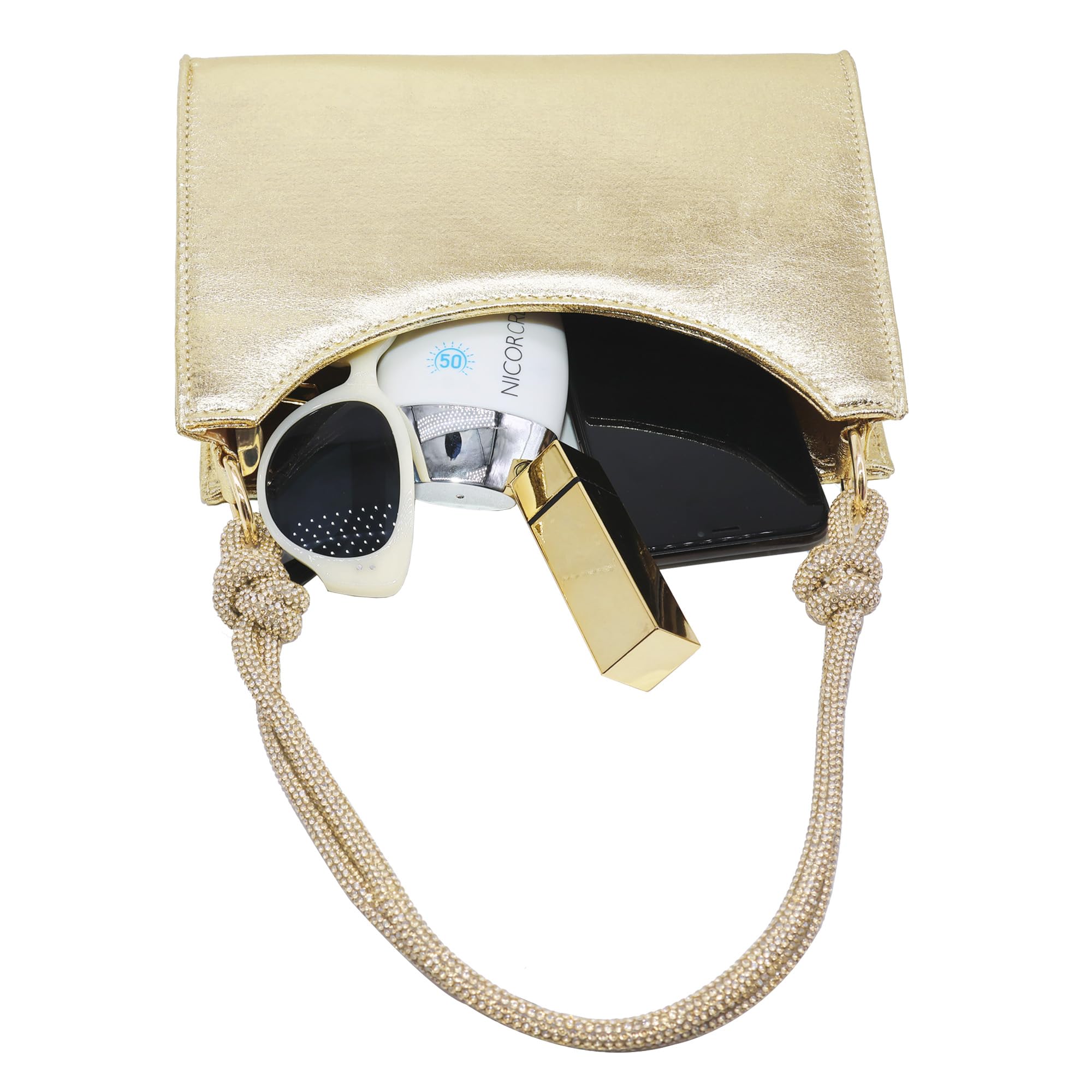 Sac à main élégant pour femme - Sac à main - Sac à main - Sac de soirée - Sac à bandoulière avec bandoulière scintillante