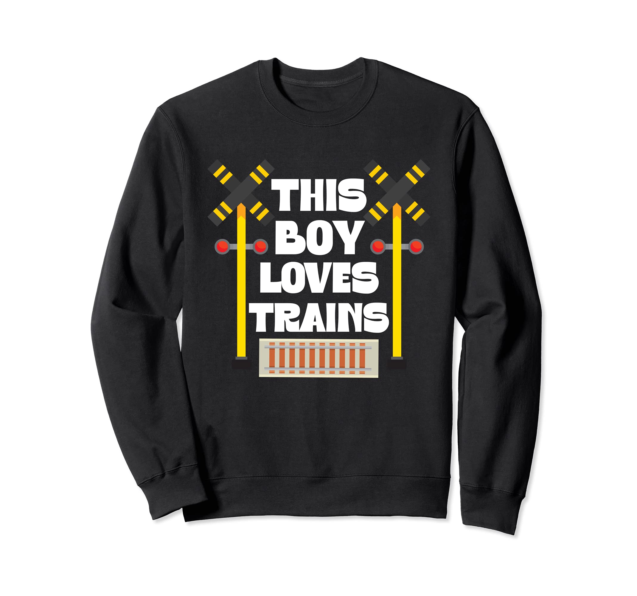 Train Lover Boys Model Train Collector Railroad Enthusiast Sweatshirt, Black