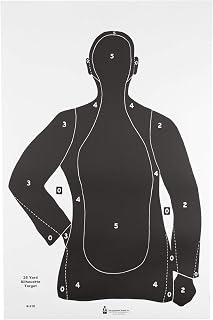 Action Target B-21E Economy 25 Yard Silhouette Target 100 Per Case, Black, 23in x B-21E BLACK-100