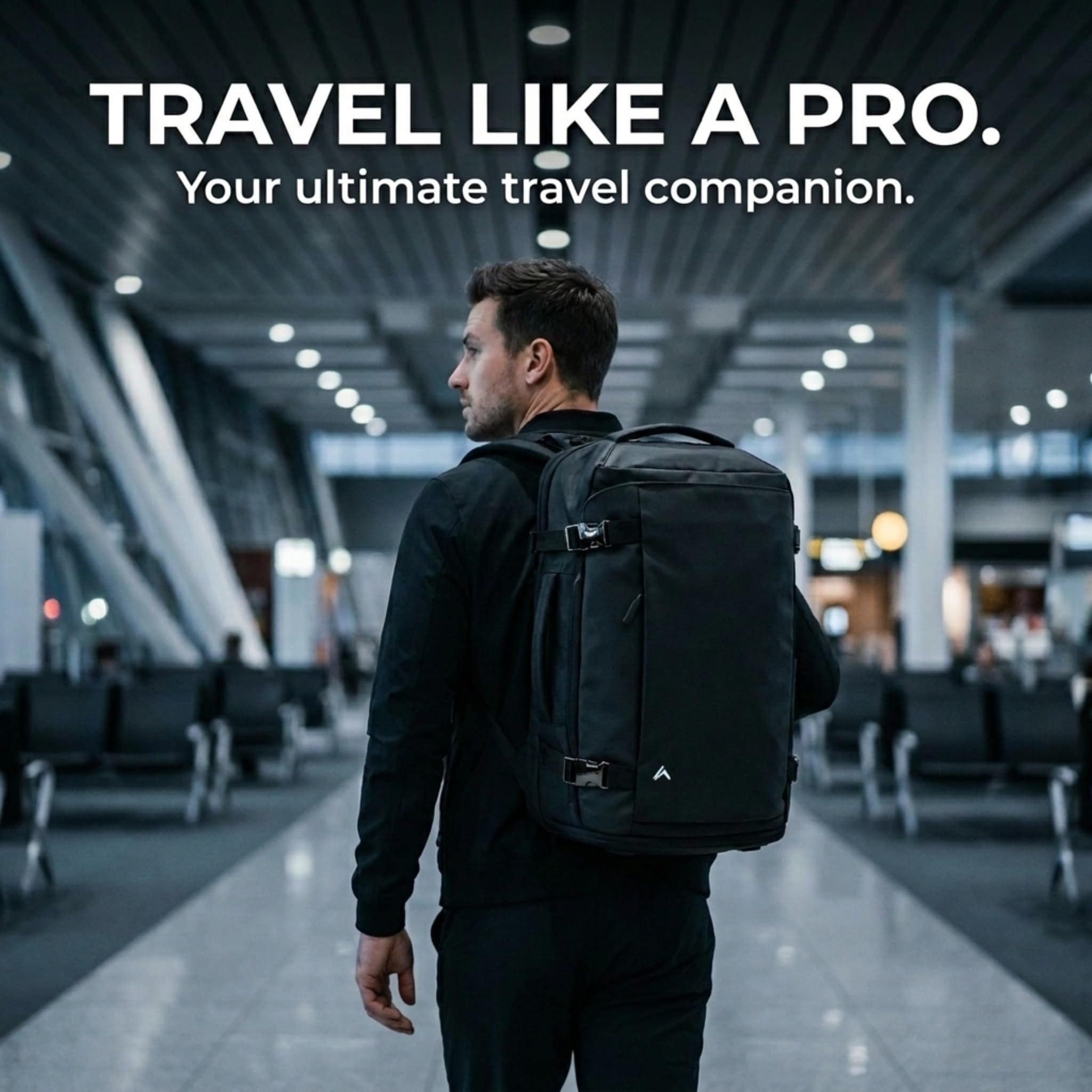 Mochilas de Viaje cabina avión para equipaje de mano de 35L, Unisex de 50x30x20. Travel backpack para Portátil de 15"-17". Mochila al vacío Hombre Mujer (ATMOS + SET 4 COMPRESOR+)