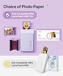 Liene Pearl N200 Pro Refill Kit: 50 Sheets Self-Adhesive Photo Paper & 5 Ribbons for DMP130 Portable Photo Printer. Waterproof, Instant Stick. Ideal for Scrapbooking.
