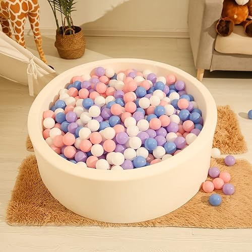 Miniatura 8 de Realhaha Pelotas para pozo de pelotas, pelotas de juego para bebés, bolas de plástico suave para niños pequeños, cumpleaños, piscina, tienda de