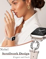 TOYOUTHS Bőr Óraszíj Apple Watch 41/40/38/42mm Női Elegáns Vékony Bőrpánt O-alakú Csattal iWatch Series 11 10 9 8 7 6 5 4 SE Polar Star 4
