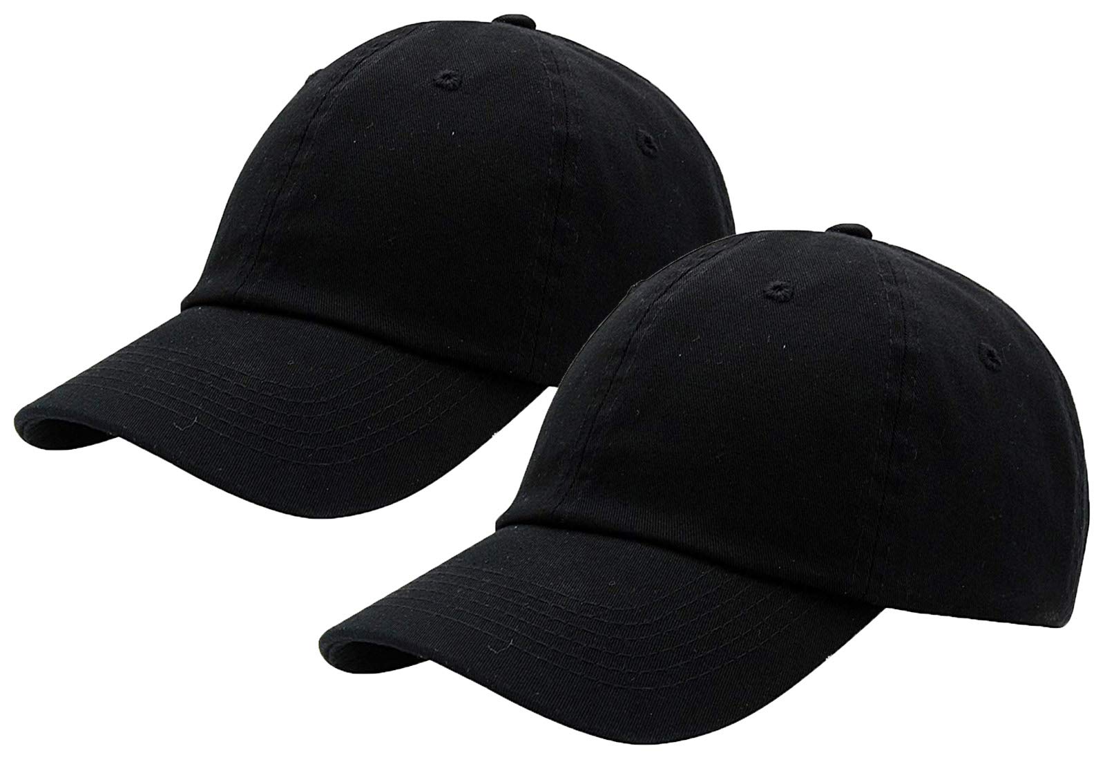 Caps Combo Pack Two Cotton Baseball Cap for Men Women Free Size with Adjustable Strap