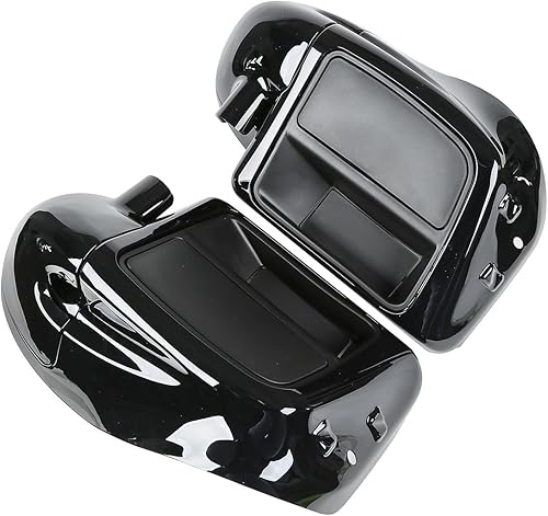 Miniatura 2 de Carenados para motocicletas para Harley, SLMOTO Carenado inferior ventilado negro vívido para piernas con altavoces de 6.5" y rejillas para Harley