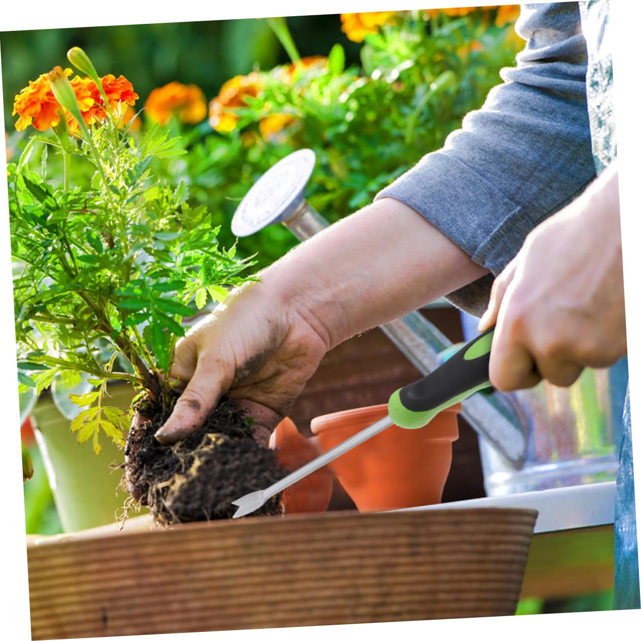 NUOBESTY 3 Pezzi di Strumenti per Diserbo Strumento per La Rimozione del Prato Sarchiatore Attrezzo per Diserbo Attrezzo per Giardinaggio Estrattore Sradicatore Rimozione Manuale