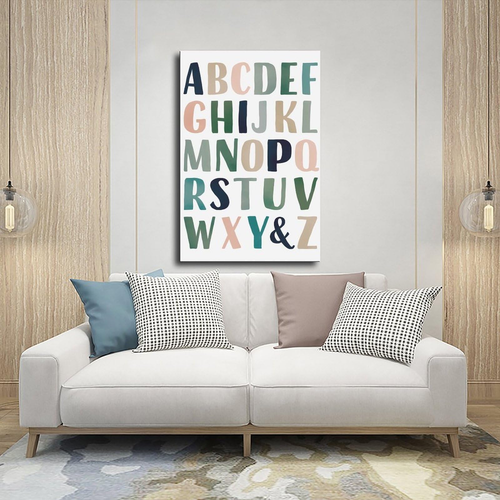 LNYLSJ Poster éducatif ABC Alphabet pour l'école à la maison et la salle de jeux