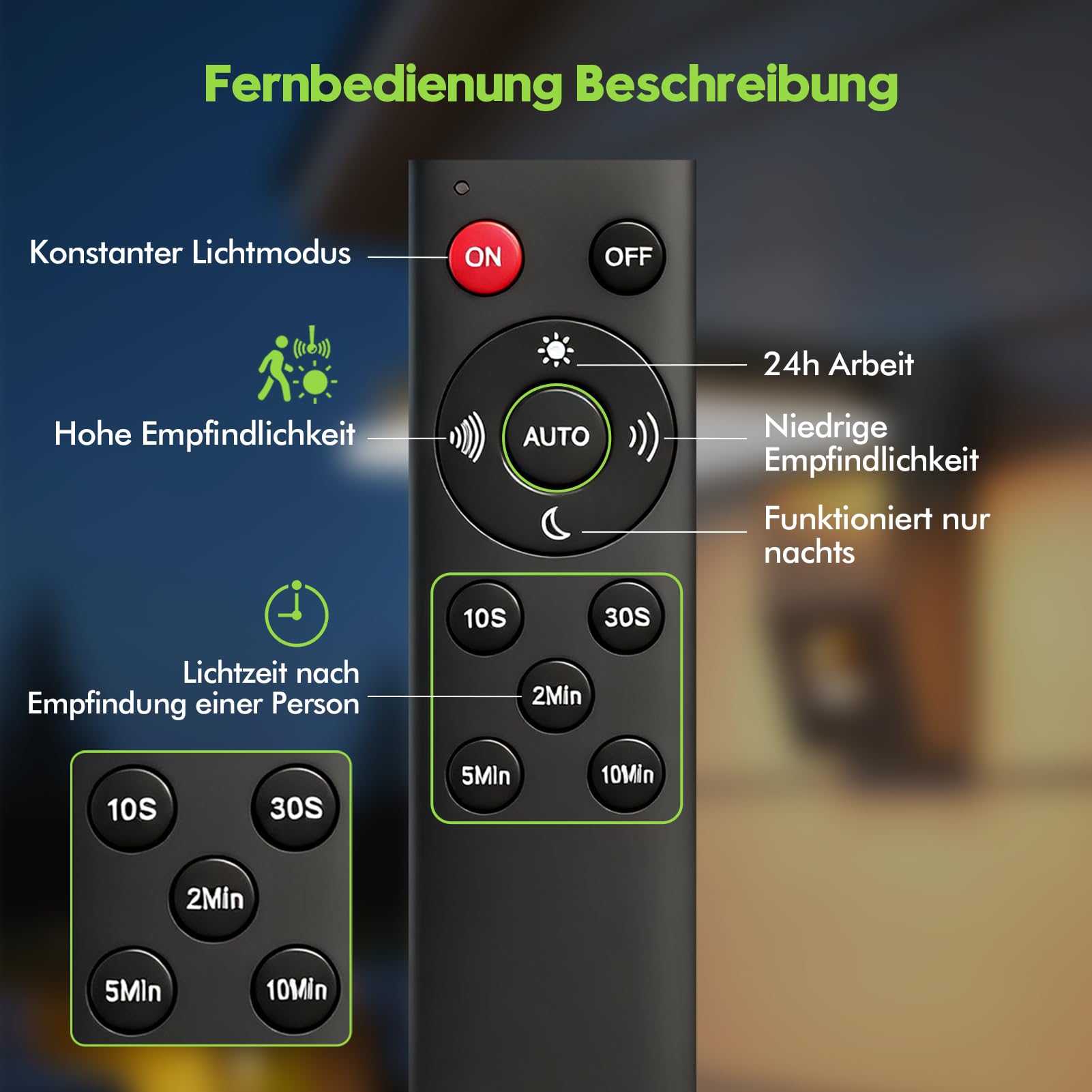 Applique da esterno con sensore di movimento,32W IP65, lampada da parete per interni/esterni con pannello LED orientabile,con telecomando,bianco caldo 3000K,per garage, giardino, cortile